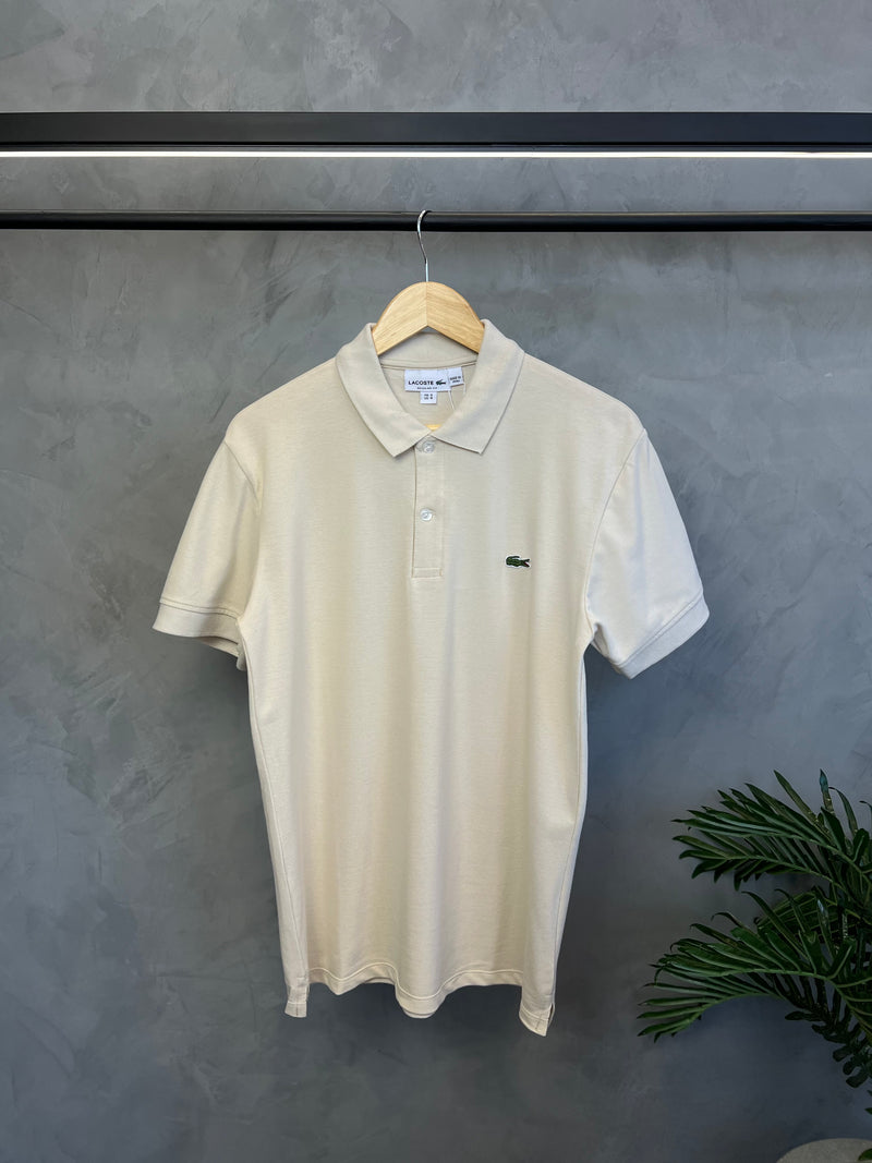 Camisa Gola Polo Lacoste - Off White