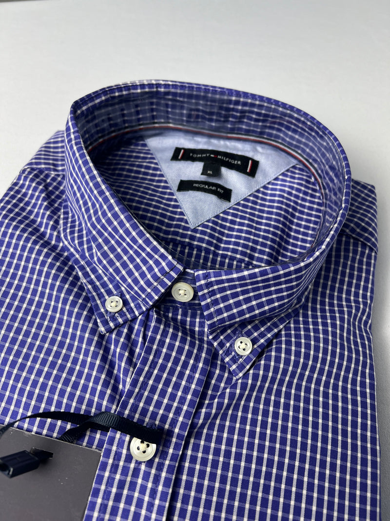 Camisa Social Polo Ralph Lauren Oxford - Xadrez Roxa