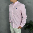 Camisa Social Polo Ralph Lauren Oxford - Rosa