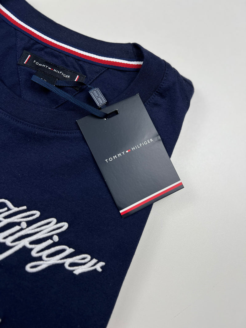 Camiseta Tommy Hilfiger - Azul Marinho - Seda Pima