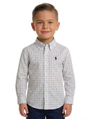 Camisa Social Infantil Br/Pr Polo Ralph Lauren Oxford - Xadrez