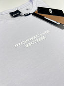 Camiseta Porsche x Boss - Algodão Egípcio - Branca