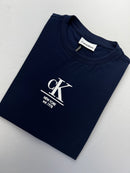 Camiseta Calvin Klein - Azul Marinho     - Seda Pima