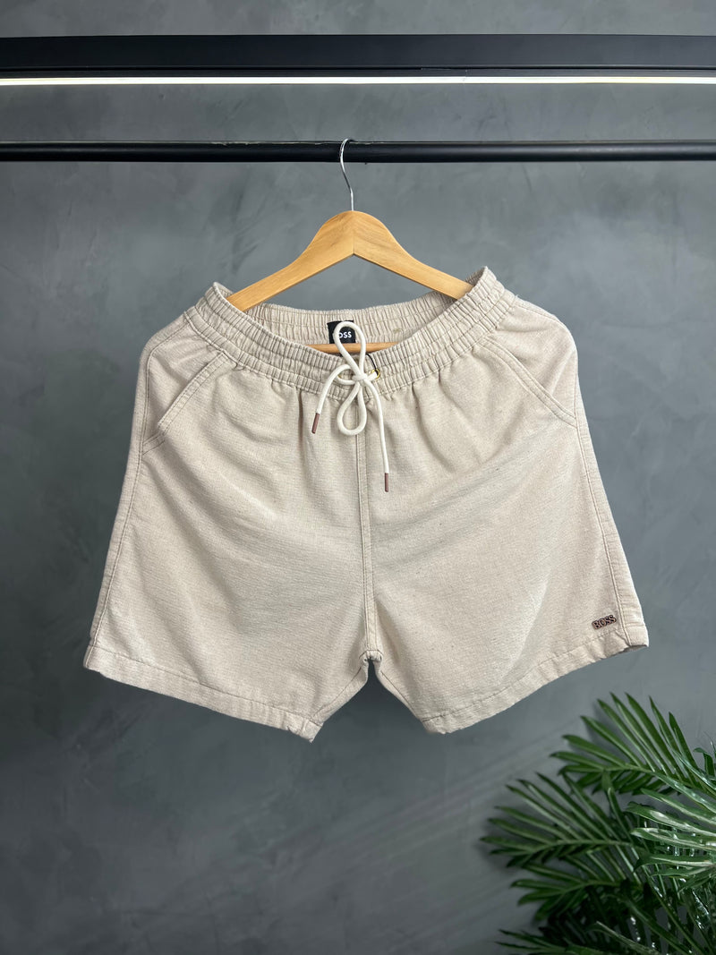 Short Linho Hugo Boss - Caqui