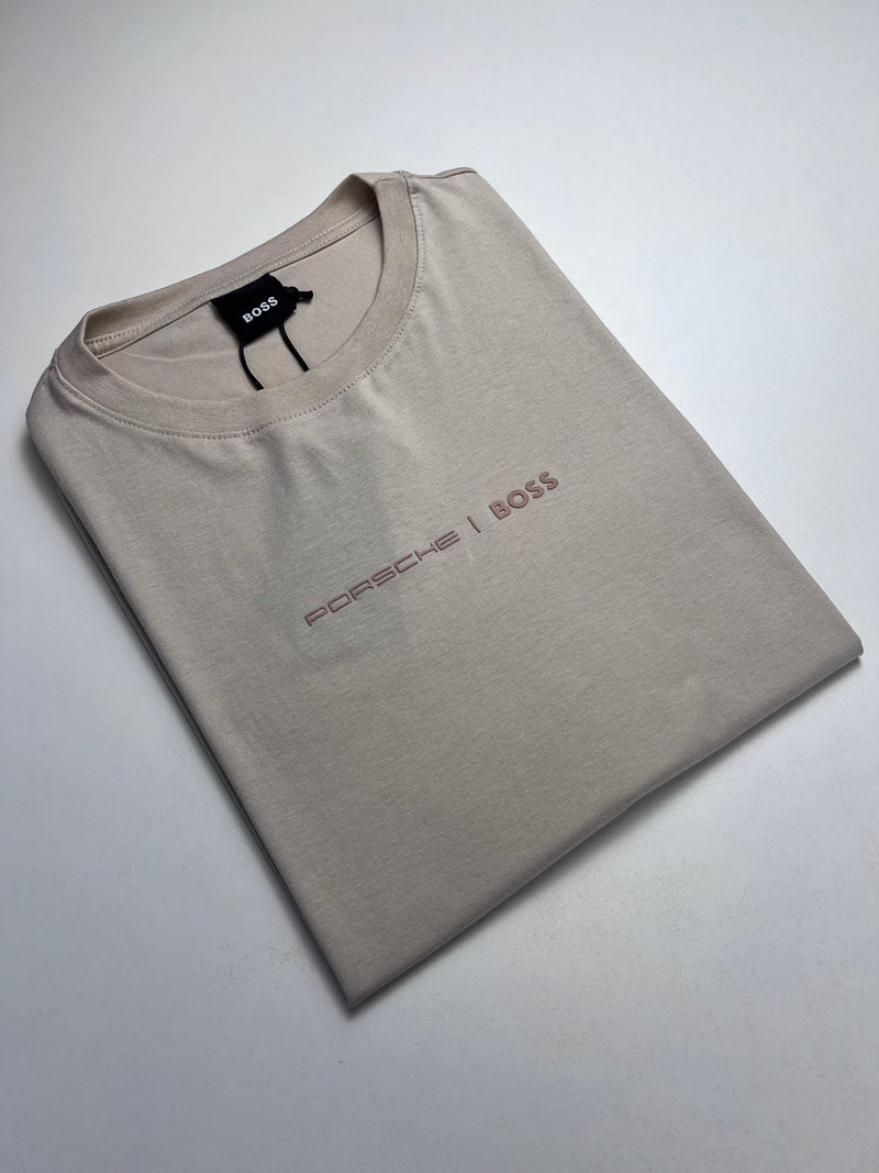 Camiseta Porsche x Boss - Bege - Seda Pima