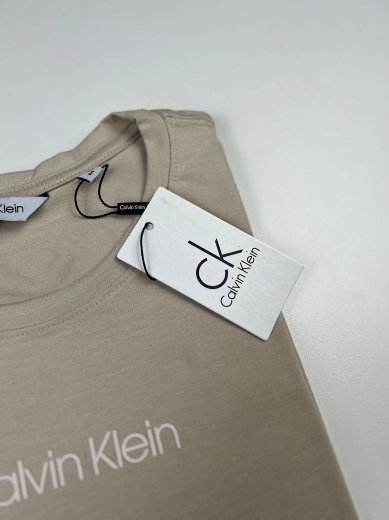 Camiseta Calvin Klein - Bege - Algodão Egípcio
