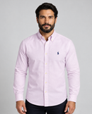 Camisa Social Polo Ralph Lauren Oxford - Rosa