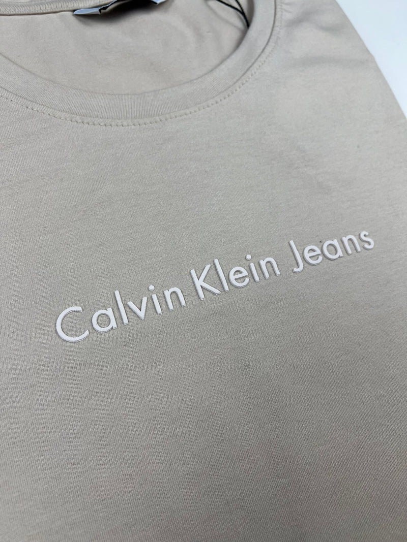 Camiseta Calvin Klein - Bege - Algodão Egípcio