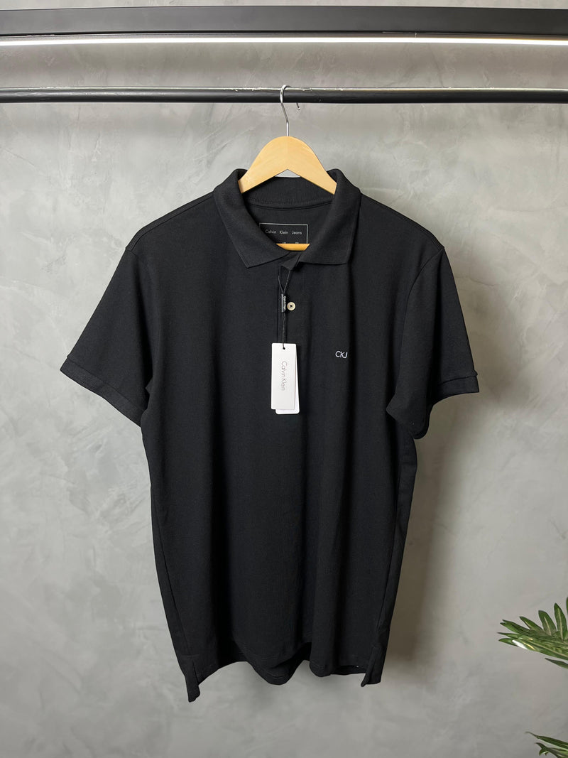 Camisa Gola Polo Calvin Klein  - Preta