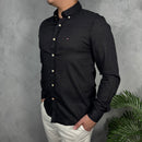 Camisa Social Tommy Hilfiger Flame - Preta