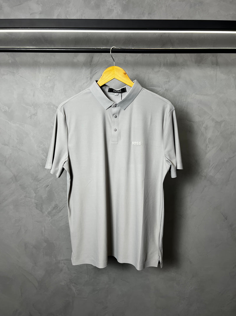 Camisa Gola polo Hugo Boss - Cinza - Tecnológica