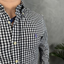 Camisa Social Polo Ralph Lauren Oxford - Xadrez Preta
