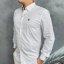 Camisa Social Polo Ralph Lauren Oxford - Xadrez Br/Az