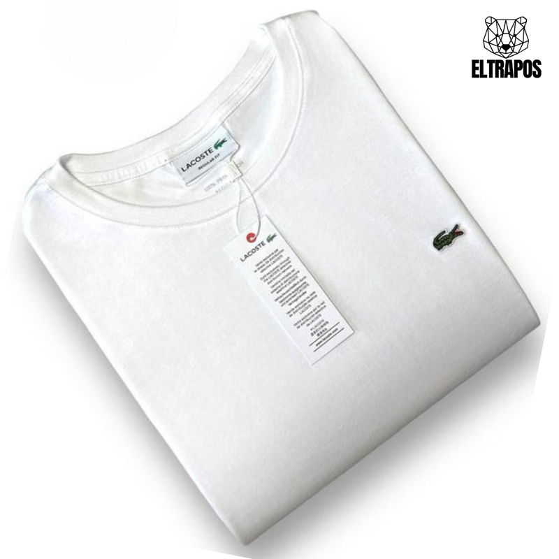 Camiseta Lacoste - Branca - Seda Pima