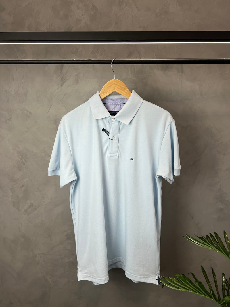 Camisa Gola Polo Tommy Hilfiger - Azul Bebê