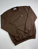 Moletom Polo Ralph S/Capuz - Marrom