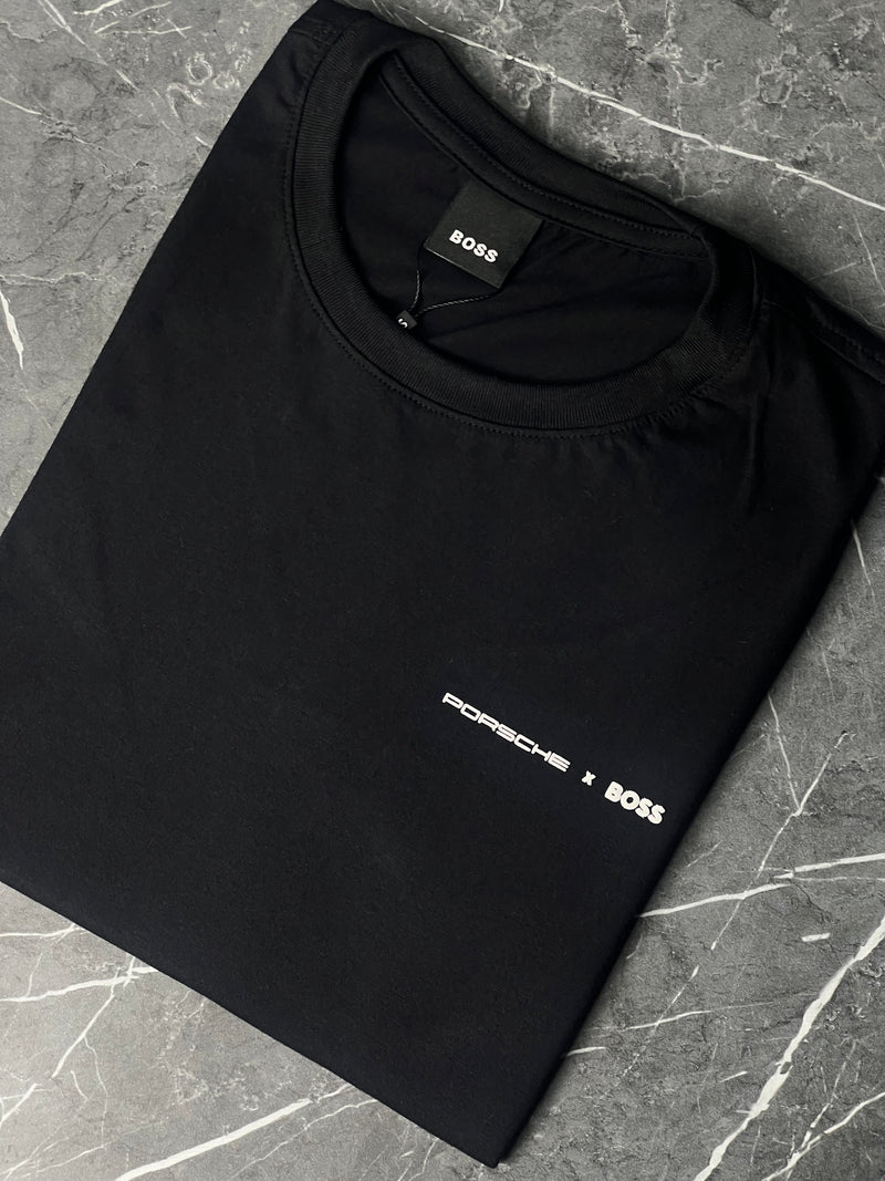 Camiseta Porsche x Boss - Azul Marinho - Seda Pima