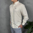 Camisa Social Polo Ralph Lauren - Bege - Linho