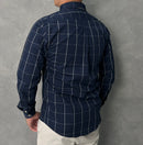 Camisa Social Polo Ralph Lauren Oxford - Xadrez Azul Marinho