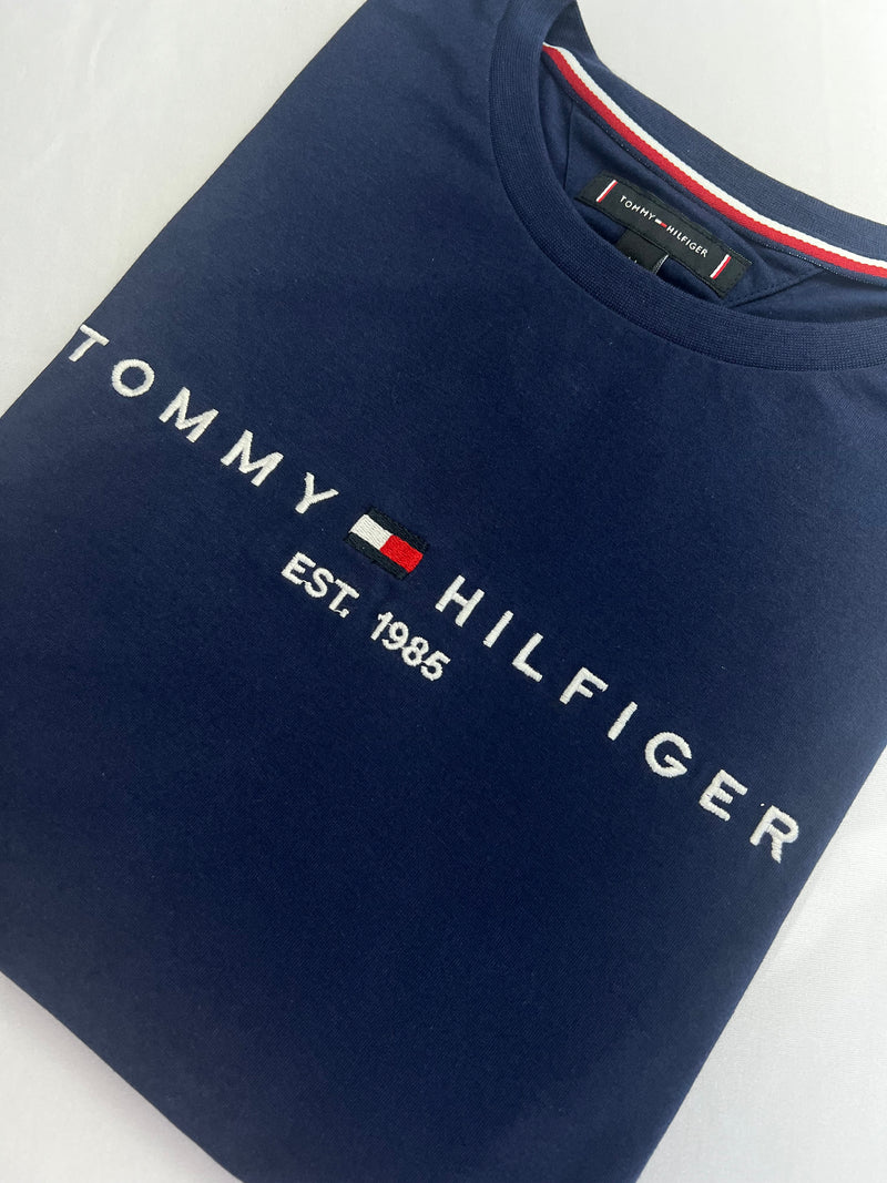 Camiseta Tommy Hilfiger - Azul Marinho - Seda Pima