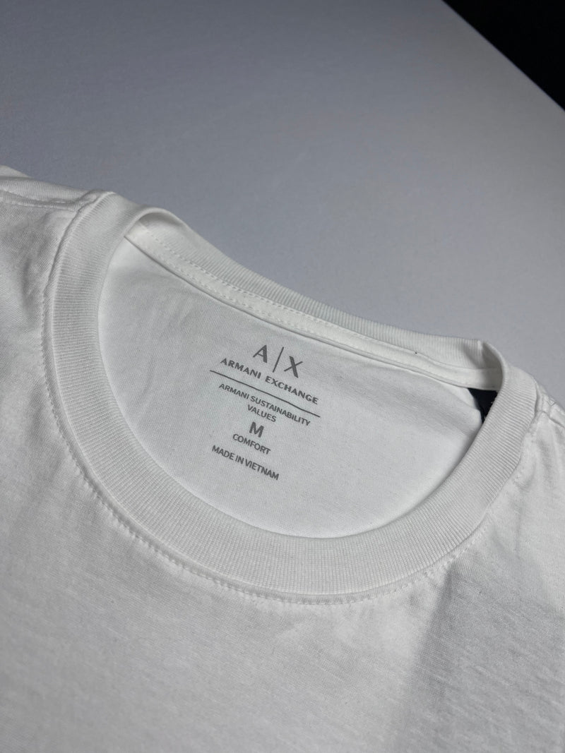 Camiseta Armani Exchange - Off White - Seda Pima