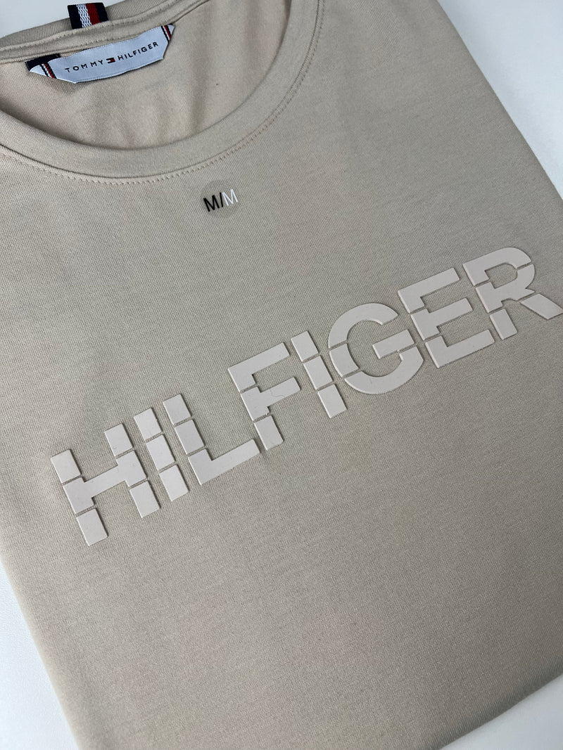 Camiseta Tommy Hilfiger - Bege - Algodão Egípicio