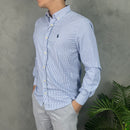 Camisa Social AZ/BR  Polo Ralph Lauren Oxford - Xadrez