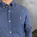 Camisa Social Polo Ralph Lauren Oxford - Xadrez Azul