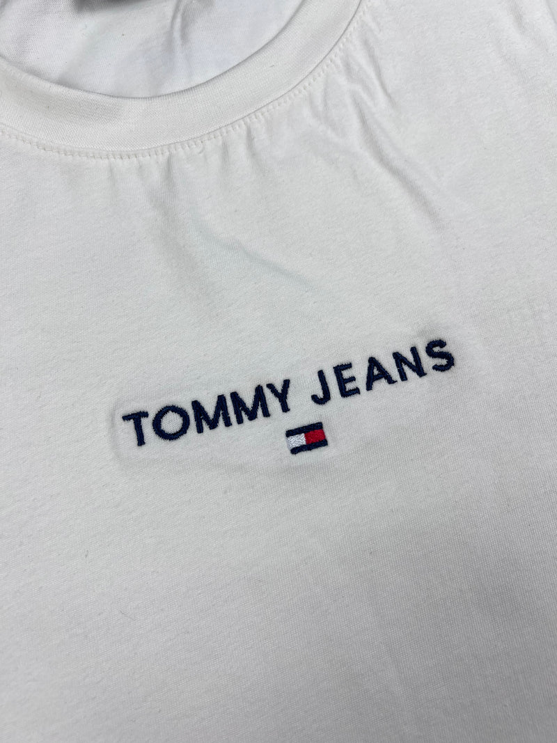 Camiseta Tommy Jeans - Off White - Seda Pima