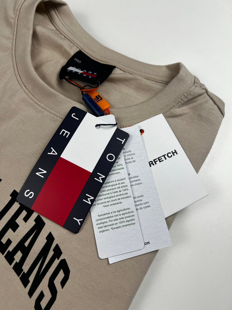 Camiseta Tommy Jeans - Bege - Seda Pima