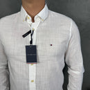 Camisa Social Tommy Hilfiger Flame - Branca