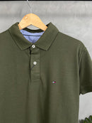 Camisa Gola Polo Tommy Hilfiger - Verde Militar