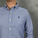 Camisa Social Polo Ralph Lauren Oxford - Xadrez Br/Az