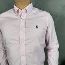 Camisa Social Polo Ralph Lauren Oxford - Rosa