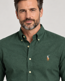 Camisa Social Polo Ralph Lauren Oxford - Verde Militar