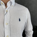 Camisa Social Polo Ralph Lauren - Branca - Linho