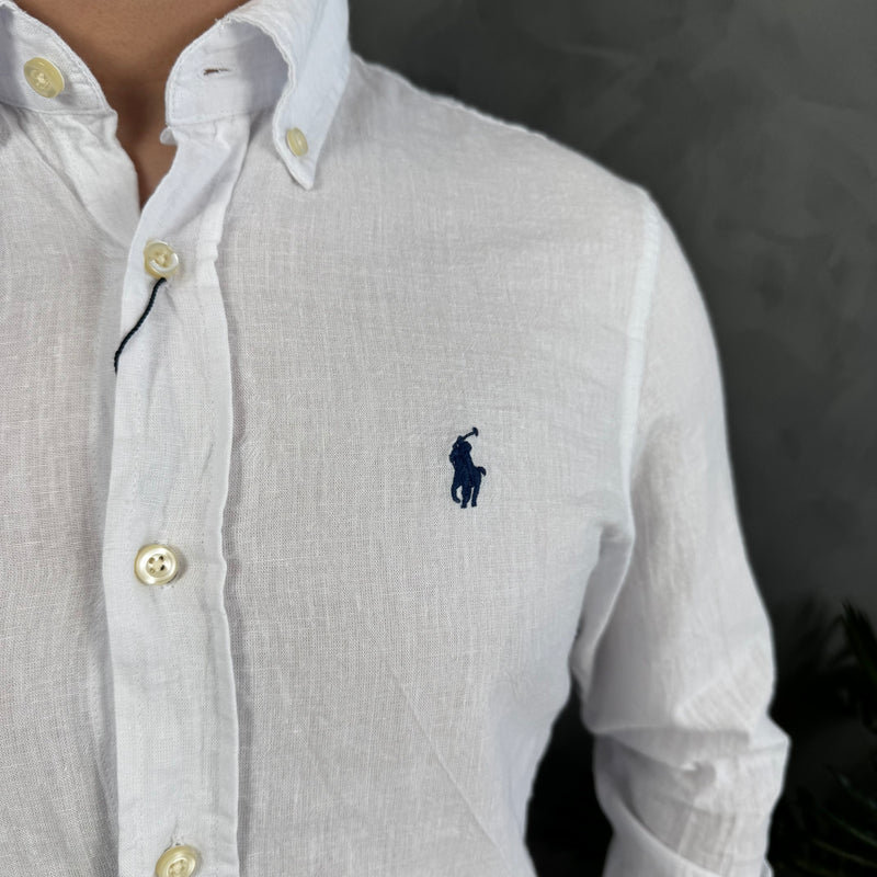Camisa Social Polo Ralph Lauren - Branca - Linho