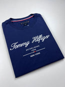 Camiseta Tommy Hilfiger - Azul Marinho - Seda Pima
