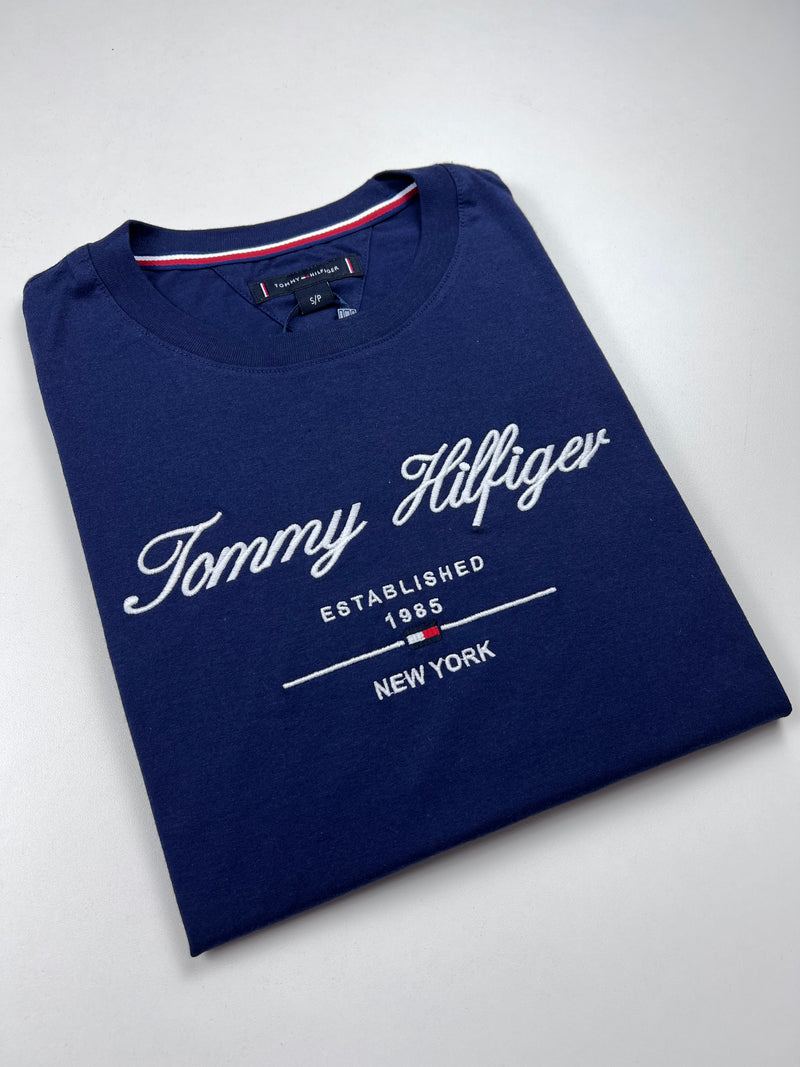Camiseta Tommy Hilfiger - Azul Marinho - Seda Pima