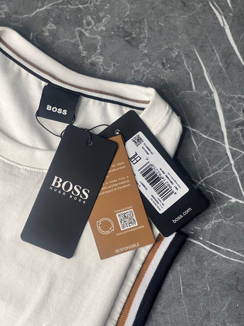 Camiseta Hugo Boss - Branca - Seda Pima
