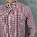 Camisa Social Tommy Hilfiger Oxford - Xadrez Rosa