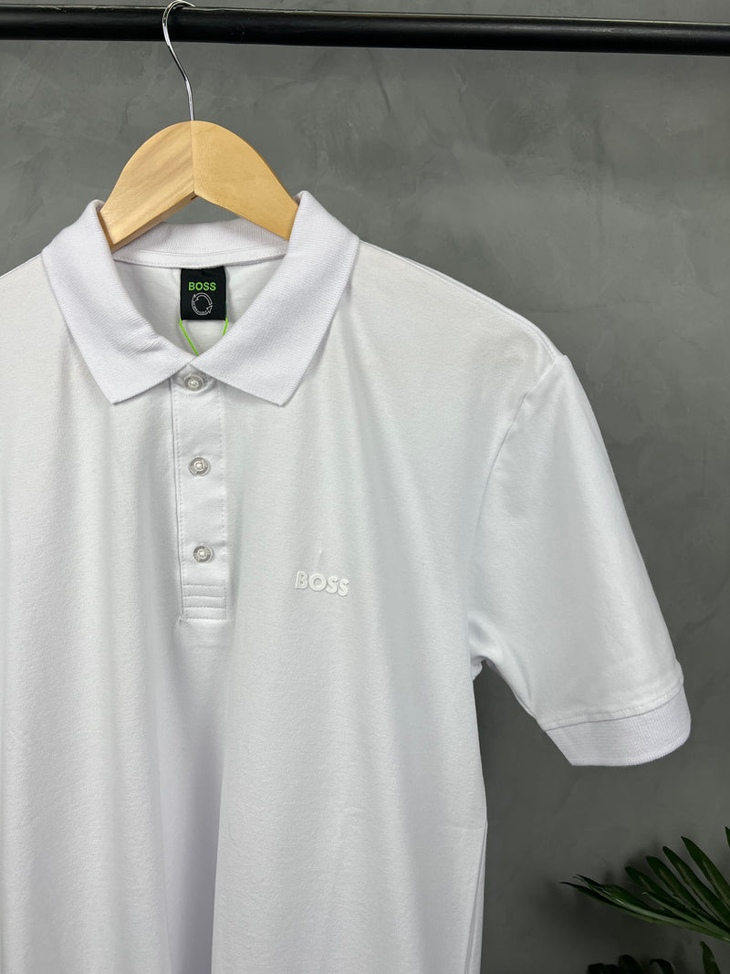 Camisa Gola Polo Hugo Boss -  Branca