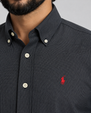 Camisa Social Preta Polo Ralph Lauren Oxford - Xadrez