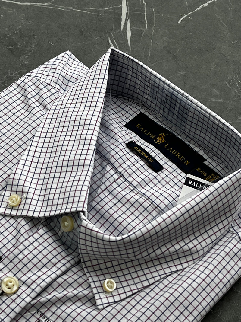 Camisa Social Polo Ralph Lauren Oxford - Xadrez Rosa