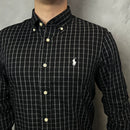 Camisa Social Polo Ralph Lauren Oxford - Xadrez Preta