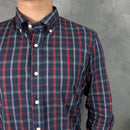 Camisa Social Azul BR/VRM Polo Ralph Lauren Oxford - Xadrez