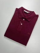 Camisa Gola Polo Lacoste Monocromática- Bordo