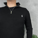 Suéter Polo Ralph Lauren Importado Meio Zíper - Preto