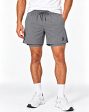 Short Duplo Esportivo On Cloud - Cinza