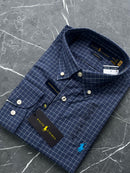 Camisa Social Polo Ralph Lauren Oxford - Xadrez Azul Marinho